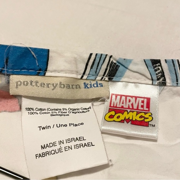 Pottery Barn Kids Marvel Comics Hero Twin Flat Sheet Hulk Captain America - Picture 15 of 16